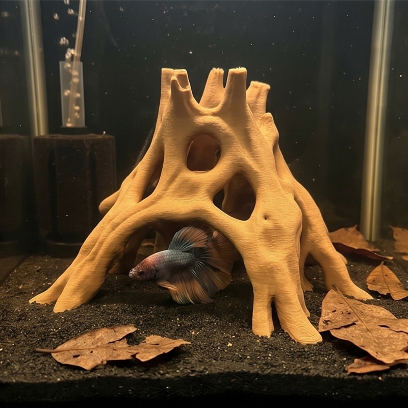 Planted Aquarium With Driftwood - Natural Root Cave Fish Hideouts Driftwood