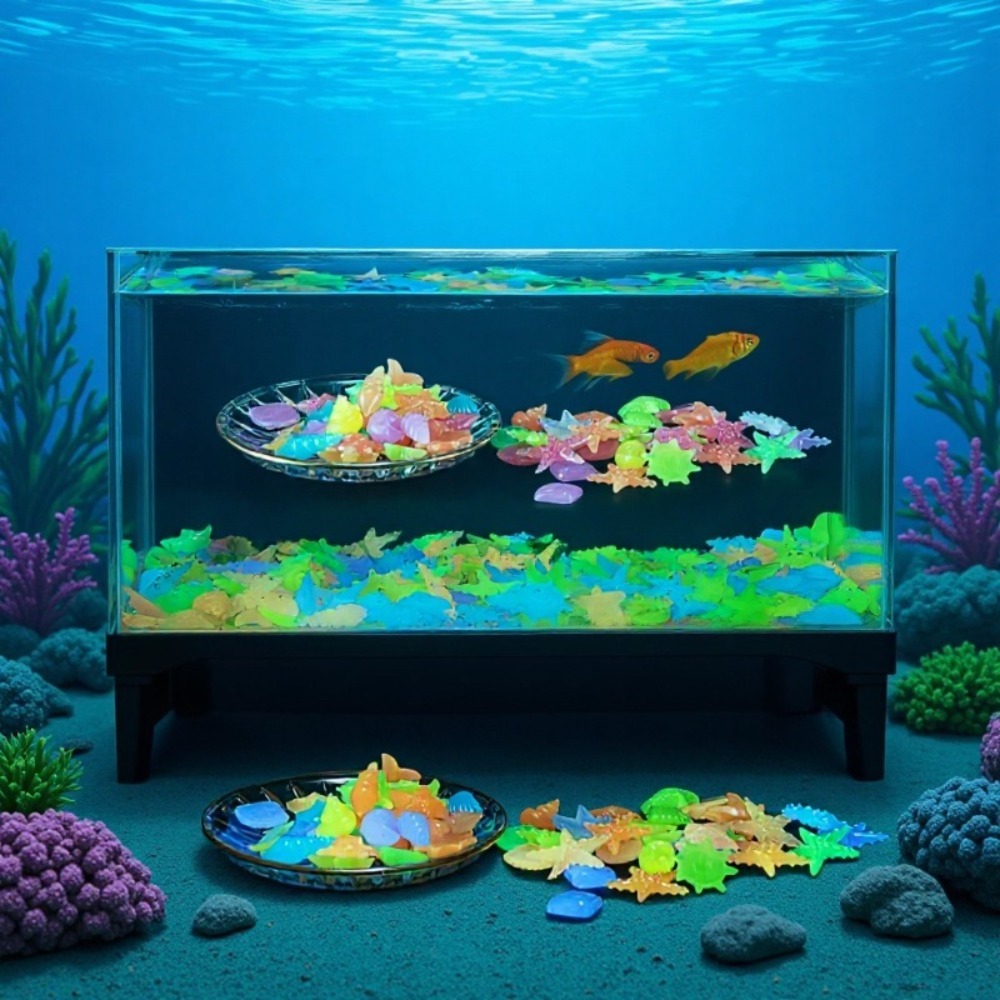 Aquarium Plants Book - Glowing Luminous Ocean Stones Fluorescent Conch