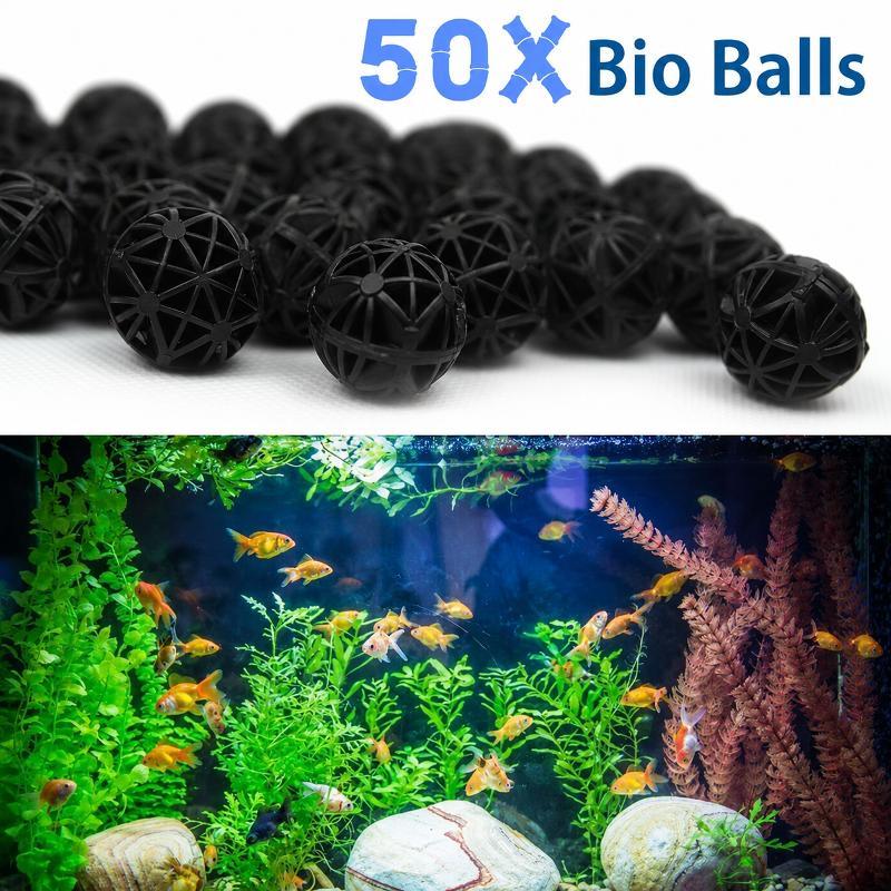 Aquarium Planted Tank Fertilizer - 50Pcs 16mm Bio Balls Aquarium Filter