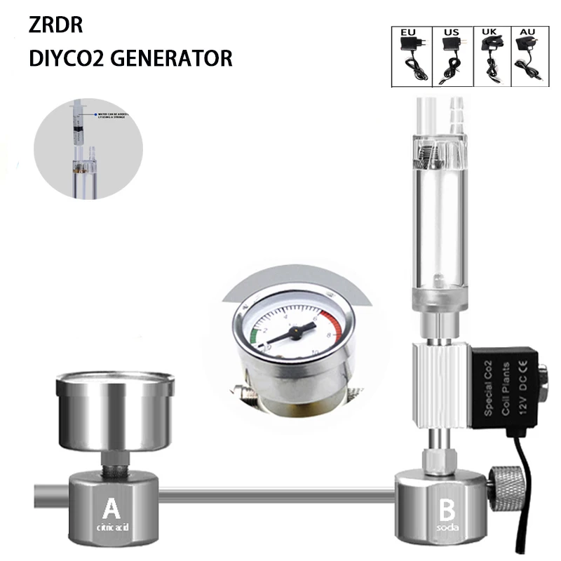 Planted Aquarium Kit - Aquarium DIY CO2 Reactor Generator System