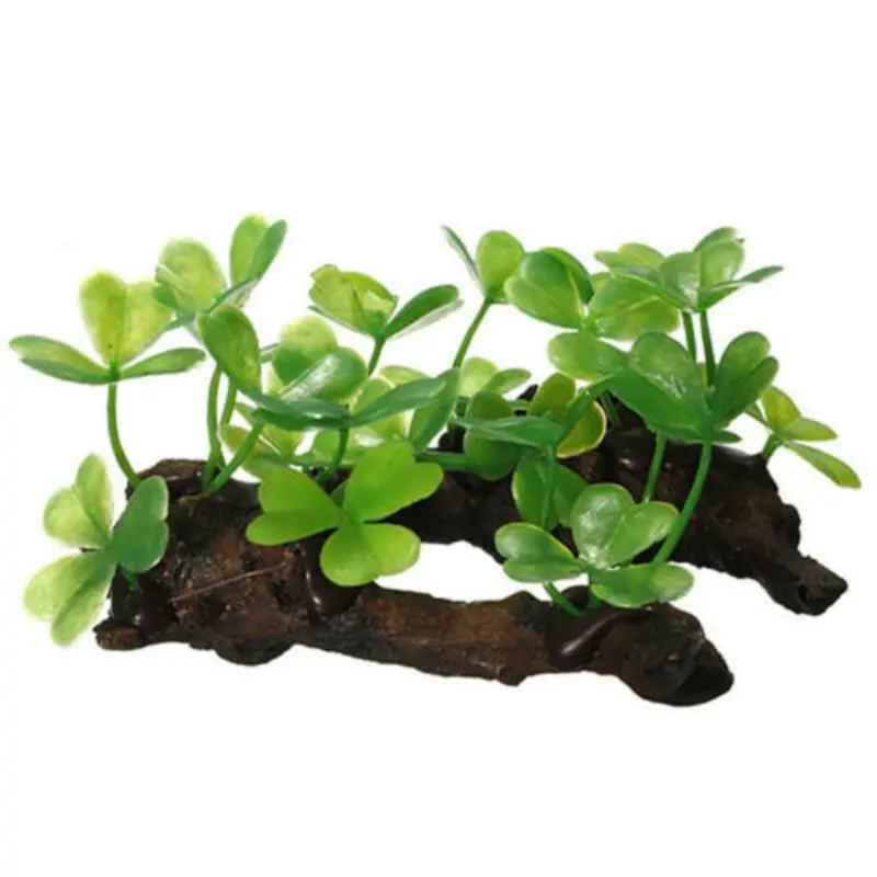 Plastic Artificial Turtle Tree - Planted Aquarium With Driftwood ulasan dan harga