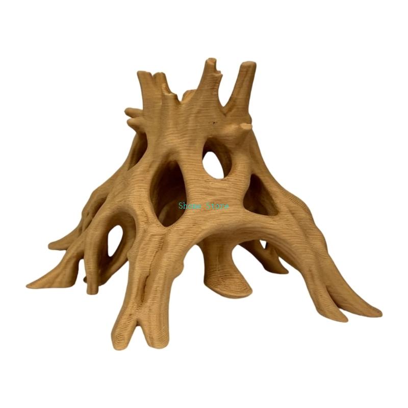 Natural Root Cave Fish Hideout - Planted Aquarium With Driftwood ulasan dan harga