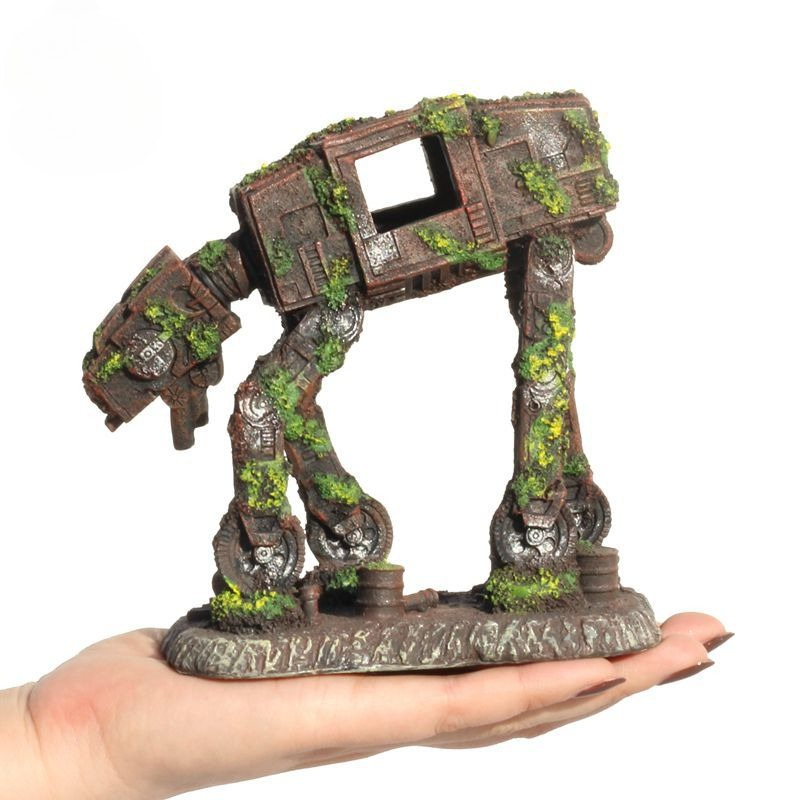 Ornament Resin Robotic Dog Aqu - Planted Aquarium With Driftwood ulasan dan harga