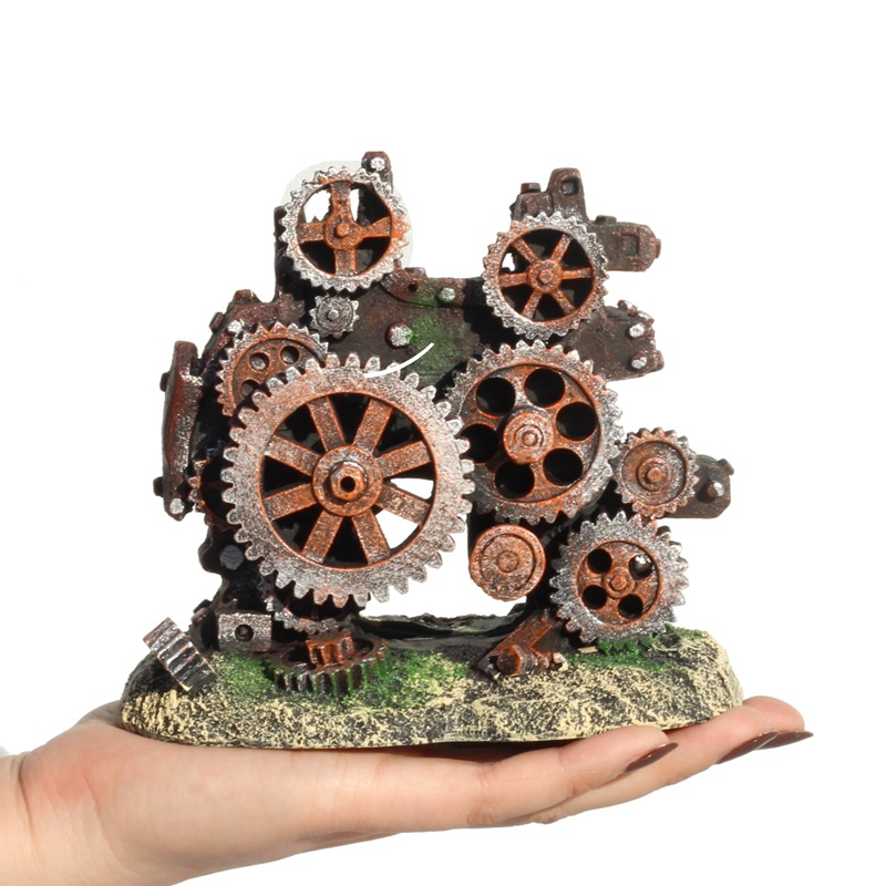 Ornament Resin Robotic Dog Aqu - Planted Aquarium With Driftwood ulasan dan harga