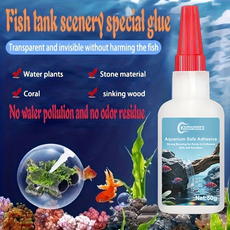 Aquarium Landscape Glue, Quick - Planted Aquarium With Driftwood ulasan dan harga
