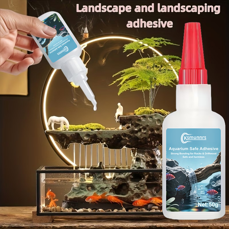 Aquarium Landscape Glue, Quick - Planted Aquarium With Driftwood ulasan dan harga