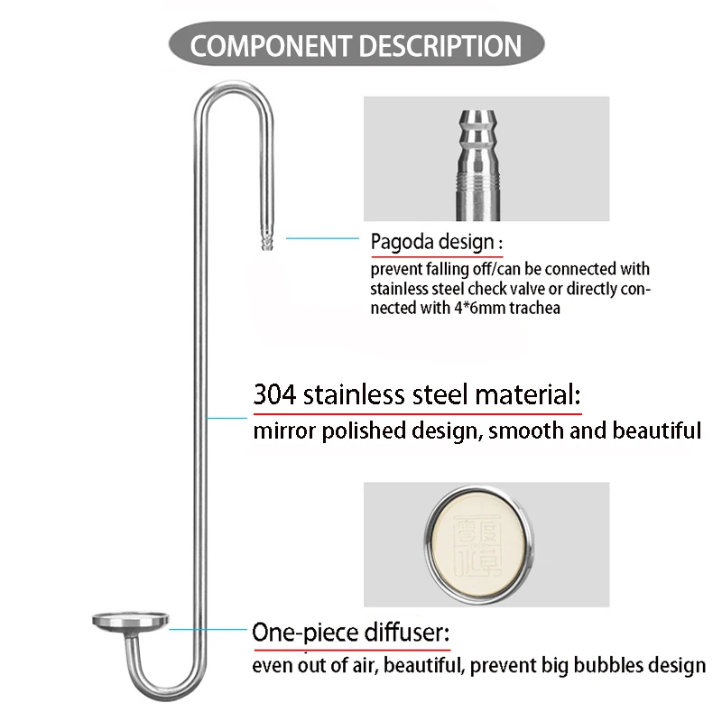 Aquarium CO2 Diffuser Stainles - Planted Aquarium Materials ulasan dan harga