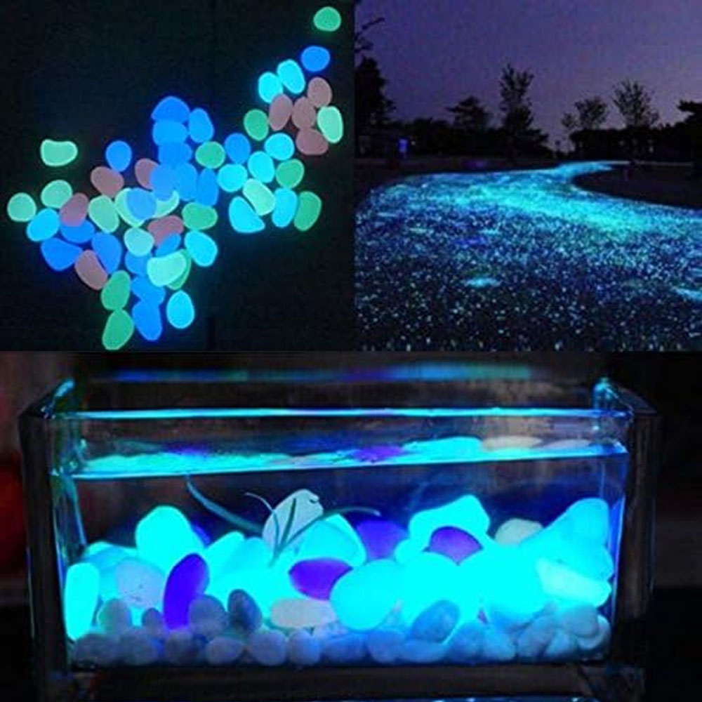 Fish Tank Rocks Glow Blue Pebb - Aquarium Plants Book ulasan dan harga
