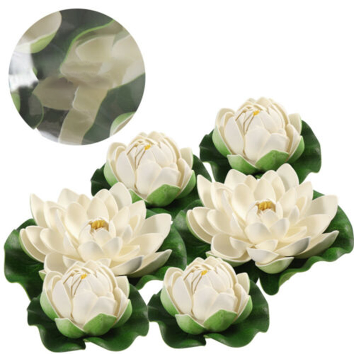 6pcs White Artificial Lotus Si - Planted Aquarium Kit ulasan dan harga